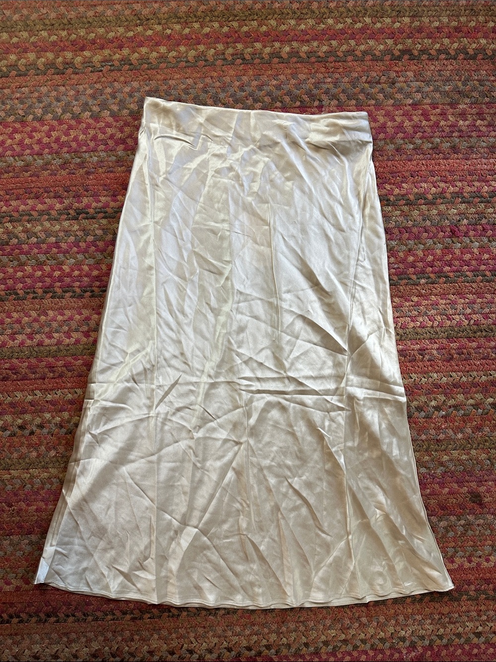 NWT Quince Cream 100% SILK Slip Skirt
